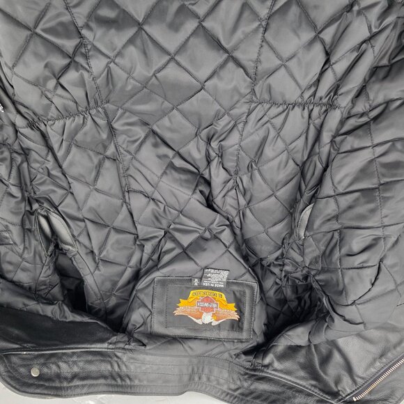 Vintage Harley Davidson Leather Biker Jacket Womens M Fringe Concho USA Made - Picture 13 of 15